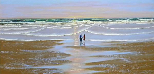 Sunset At The Beach Painting